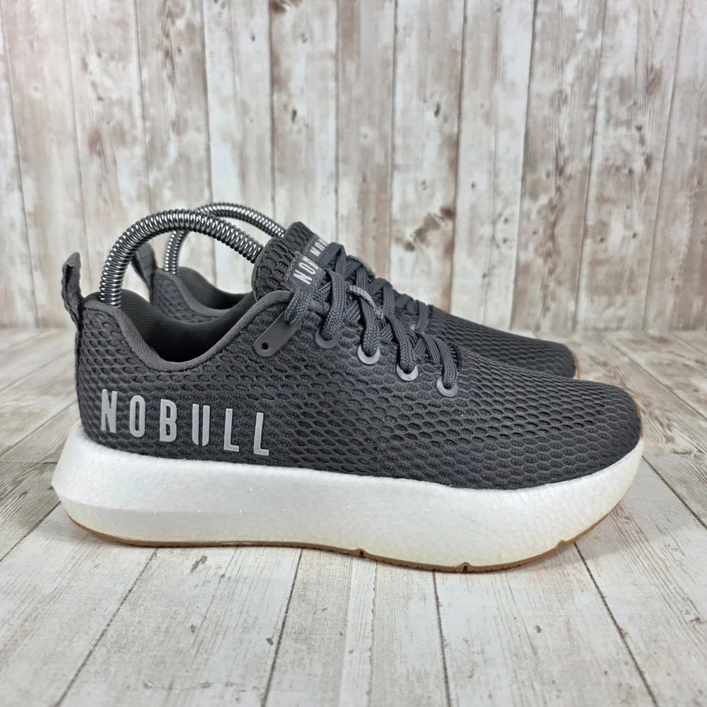 NOBULL Women Dark Gray Mesh Trainers Sneakers Athletic Shoes Size‎ 7